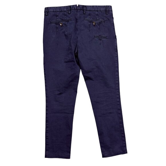 Asfalto Chinos Made in Italy Navy Blue W33 x L28 - Picture 2 of 10